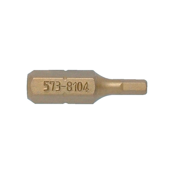 KENNEDY 1/4" Hex 3mm x 25mm Titanium Screwdriver Bit - KEN5738104K | Professional Hex Bit | Chavda.com