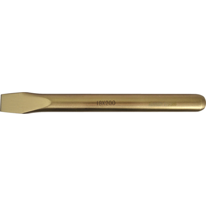 Kennedy 18x200mm Spark Resistant Flat Cold Chisel - Aluminum Bronze (Al-Br) - Non-Sparking Tool