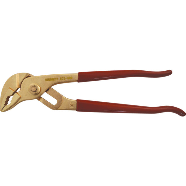 Kennedy Spark Resistant Groove Joint Pliers 150mm Aluminum Bronze. Non-sparking pliers for safe environments.