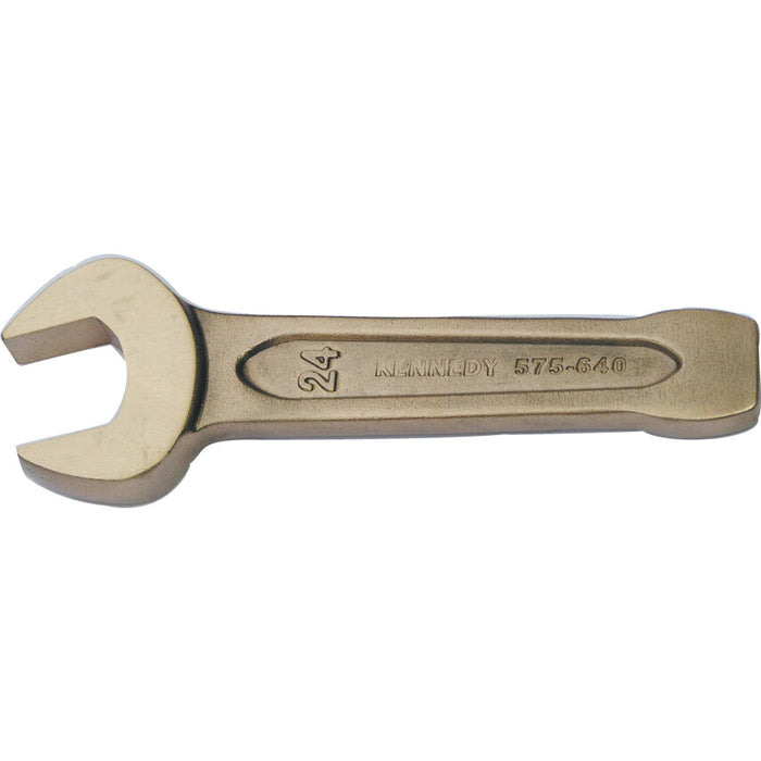 KENNEDY 24mm Spark Resistant Open End Slogging Wrench - Al-Br Alloy Tool