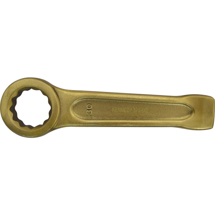 KENNEDY 30mm Spark Resistant Slogging Wrench - Aluminum Bronze (Al-Br) - Non-Sparking Tool