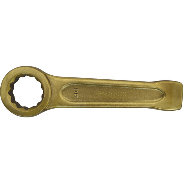 KENNEDY 30mm Spark Resistant Slogging Wrench - Aluminum Bronze (Al-Br) - Non-Sparking Tool