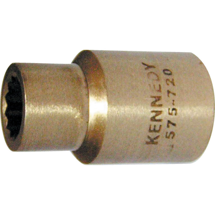 Kennedy 12mm Spark Resistant Socket 1/2 inch Drive Al-Br - Non Sparking Tool