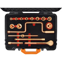 KENNEDY Spark Resistant Socket Set, 16-Piece Beryllium Copper 1/2