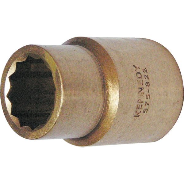 Kennedy 46mm Spark Resistant Socket, 3/4" Drive, Al-Br. Aluminum Bronze Socket for spark free environments.