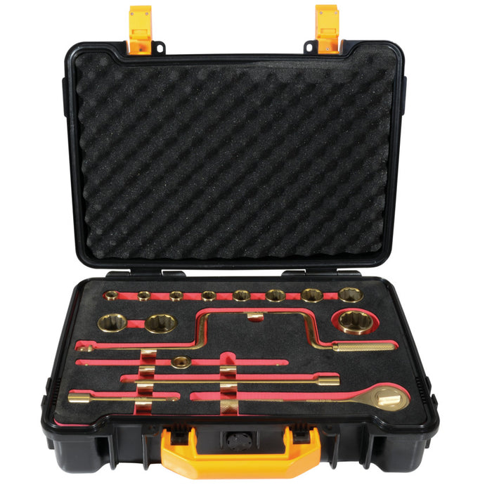 Kennedy Spark Resistant Ratchet Handle Set - 550mm, 1 Sq Dr, Al-Br. Non-Sparking Tool Kit by chavda.com