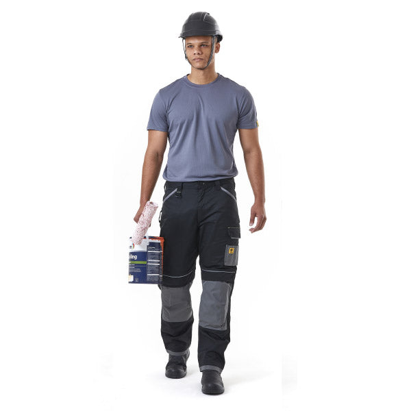 DROMEX PANTS UTILITY BLACK KNEE PAD POCKET [30]  DW-UTI-KPN-BLK-30