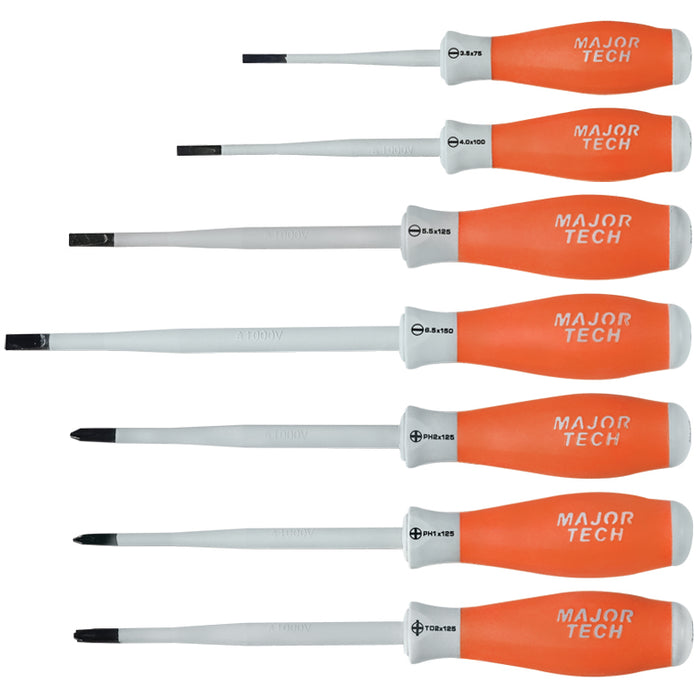 Major Tech 1000V AC/ 1500V DC Slimline Insulated Screwdriver Set | KTK0407S - image 1