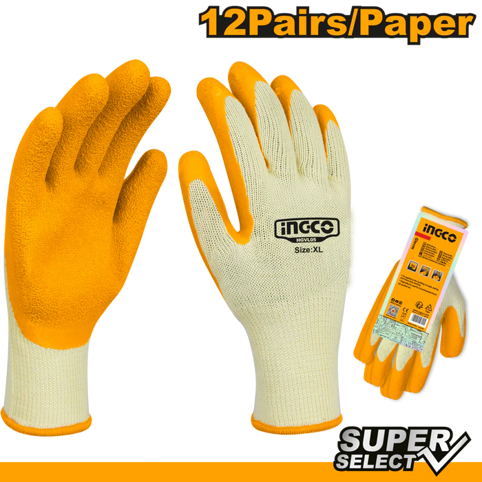 INGCO PPE GLOVES POLY COTTON XL HGVL05