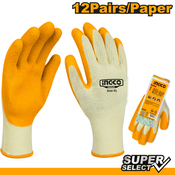 INGCO PPE GLOVES POLY COTTON XL HGVL05