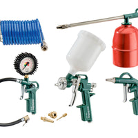 Metabo LPZ 7 Air Tool Set: Spray Gun, Blow Gun, Tire Inflator. Compressor Accessories & Spray Painting Kit