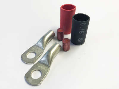 HELLERMANNTYTON HTSL208 Solder Lug Set: Terminal Connector, Pellet Lug Sleeve, Electrical Wire Connection