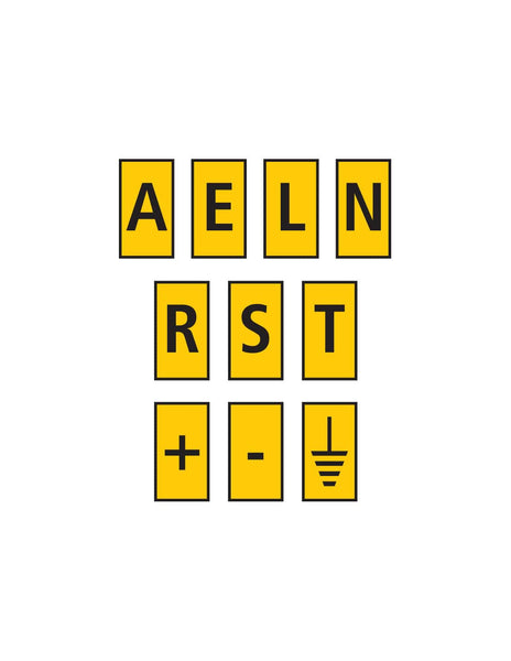 HellermannTyton : Marker WIC 1 0.5-1.5mm Yellow Assorted (AELNRST+-) - (W1MASS1YL)