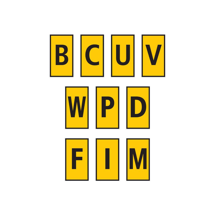 HellermannTyton : Marker WIC 1 0.5-1.5mm Yellow Assorted (BCUWPDFIM) - (W1MASS2YL)