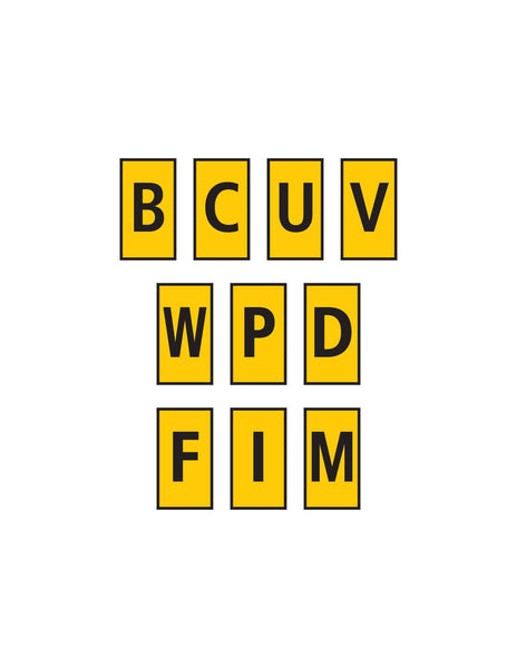 HellermannTyton : Marker WIC 1 0.5-1.5mm Yellow Assorted (BCUWPDFIM) - (W1MASS2YL)