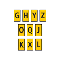 HellermannTyton : Marker WIC 2 1.5 - 2.5mm Yellow Assorted (GHYZOQJKXL) - (W2MASS3YL)