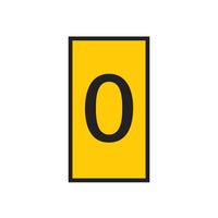 HellermannTyton : Marker WIC0 0.15-0.75mm Yellow Marked 0 - (W0M0YL)