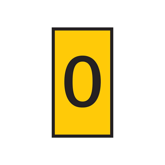 HellermannTyton : Marker WIC0 0.15-0.75mm Yellow Marked 0 - (W0M0YL)