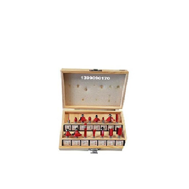 Martlet 15pcs router bit sets in wooden casE- 1/4