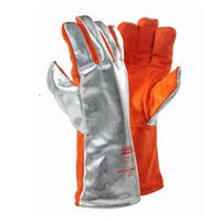 DROMEX GLOVE ALUMINISED LEATHER 500C  S-H35