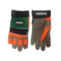 Metabo Industrial Work Gloves M: Anti-Slip, Vibration Padded Gloves for Enhanced Protection & Grip