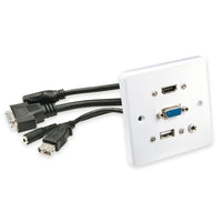 LINDY F-PLATE VGA, HDMI, USB ,3.5MM STEREO (60220) - CNV-AV-USB-FACEPLATE