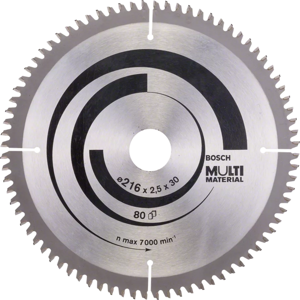 Bosch Multi Material Circular Saw Blade 216mm: Cut Wood, Metal, Plastic! 216 x 2.5 x 30mm