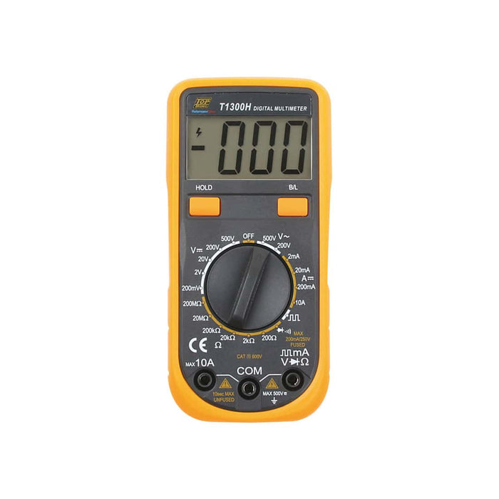 HellermannTyton : Multimeter Digital 500V Low Cost Transistor - (T1300H)