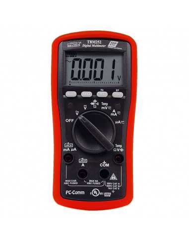 Digital Multimeter TBM252: 6000 Count, USB Interface, Compact, Temperature Measurement
