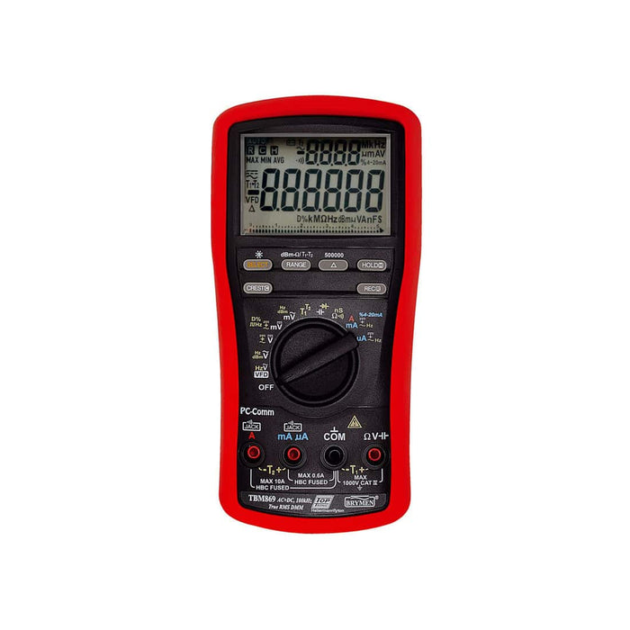 HellermannTyton : Multimeter Dual Display Temp 500K Count 100khz TRMS - (TBM869)