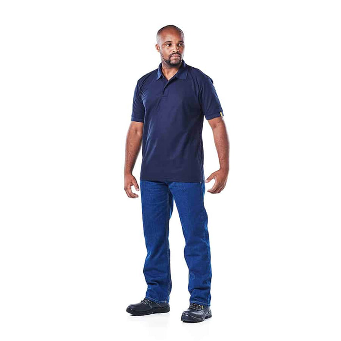 DROMEX SHIRT GOLF POLY/COTTON N/BLUE [3XL]  DW-GOLF-NB-3XL