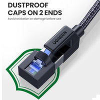 UGREEN Cat8 Nylon Braided Ethernet Cable - 40Gbps with Modular Plugs - 5m-NW153-80433