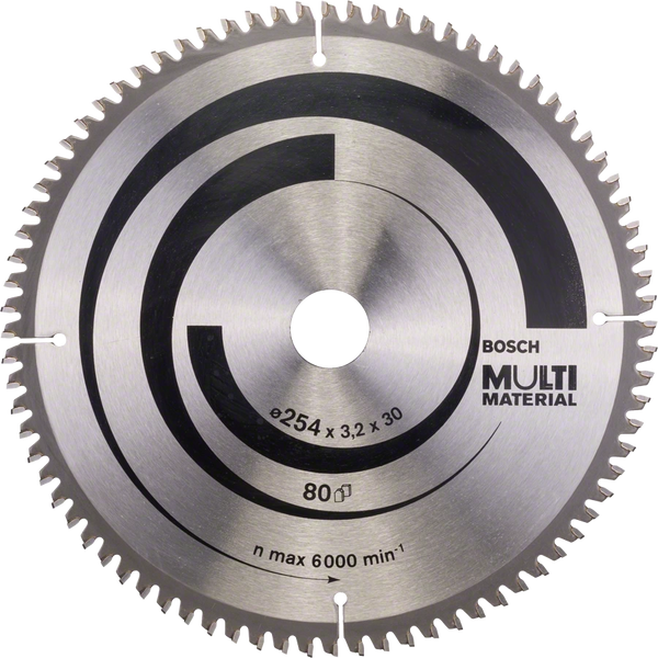 Bosch: Multi Material Circular Saw Blades 254 x 30 x 3,2 mm, 80 - SKU: 2608640450