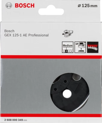 Bosch Sanding pads - Sanding pad medium-hard random orbital sanders, 125 mm - SKU: 2608000349