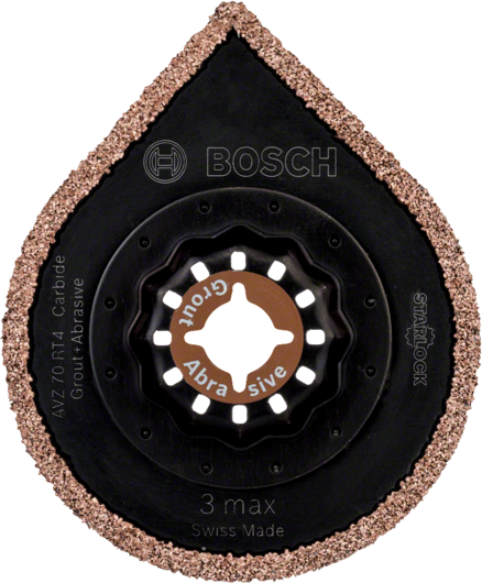 Bosch Starlock AVZ 70 RT4 Carbide Grout Removal Blade | Oscillating Multi-Tool Tile Grout Remover