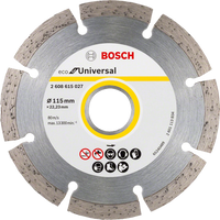 Bosch 115mm Diamond Blade: Cutting Disc for Concrete, Stone, Brick. Universal Cutting.