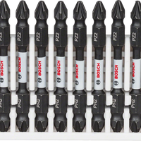 Bosch Impact Control PZ2 Screwdriver Bits Set (8 pc). Durable Power Tool Accessories for Impact Drivers. High-Performance, Long-Lasting.