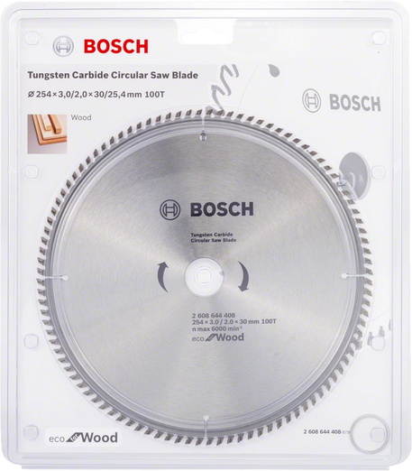 Bosch: saw blades  - ECO line for Wood 254 x 30 x 3,0/2,0 mm, 100 -  SKU: 2608644408