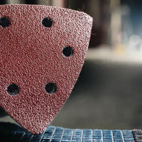 Bosch Sanding Sheet F460 G80 93mm for Delta Sander - Expert for Wood, Purple Triangular Sandpaper with Holes