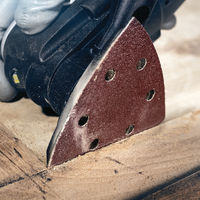 Bosch Sanding Sheet F460 G80 93mm for Delta Sander - Expert for Wood, Purple Triangular Sandpaper with Holes