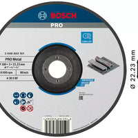 PRO Metal Bonded Cutting Disc, 180 x 3 x 22.23 mm - 2608603161