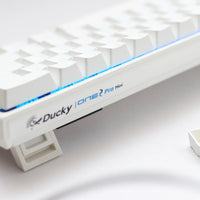 Ducky Keyboard One 2 Pro 60% Mechanical Keyboard; RGB; PBT Double Shot Keycaps - White- Cherry Silver. Aerocool
