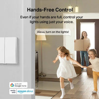 Smart Light Switch, 2-Gang 1-Way