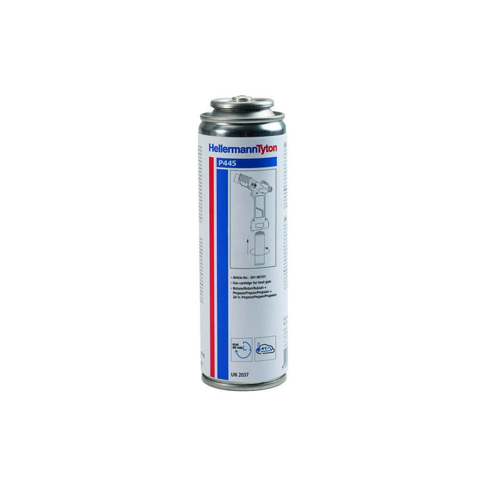 HellermannTyton P445 Gas Cartridge for Heat Gun - High-Quality Butane/Propane Mix, UN2037 Compliant