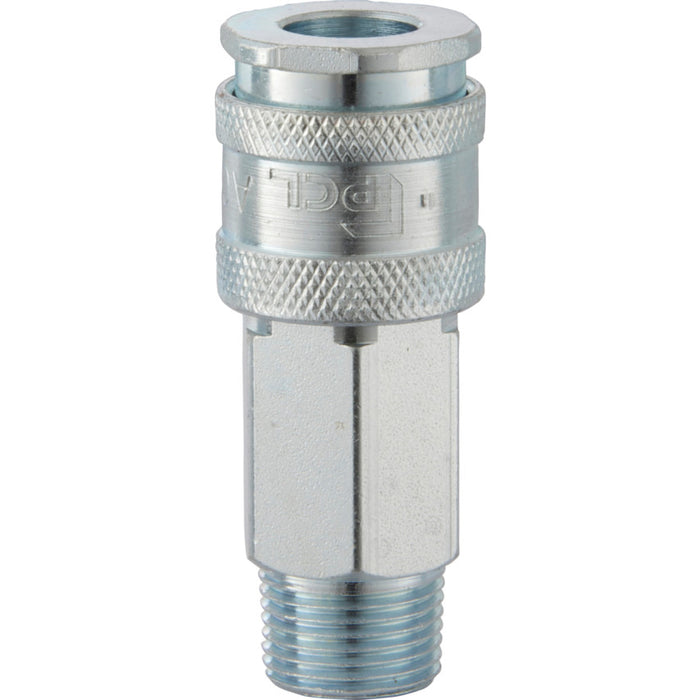 PCL Air Compressor Fitting AC71CM/S Male Thread R1/4 Coupling - Quick Connect Pneumatic Connector