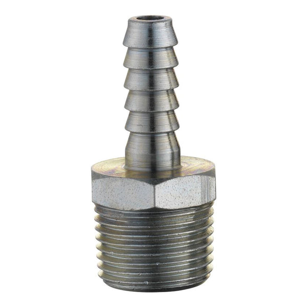 3/8" BSPT to 1/4" Hose Barb Fitting - Male Thread Adapter for Air Hoses and Fluid Transfer Applications