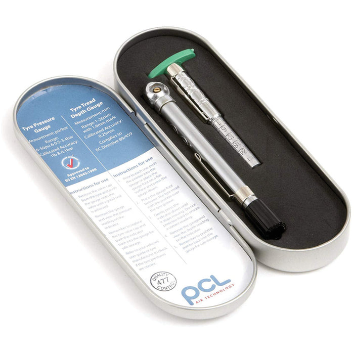 PCL Tyre Pressure & Tread Depth Gauge Set - Automotive Safety Tool