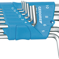 Gedore Hexagon socket key set, in plastic holder, 10 pcs- 1505408