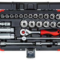 Gedore Socket set 3|8 size 6-24mm 26pc + Multi-Tool Bundle - 3300053-B