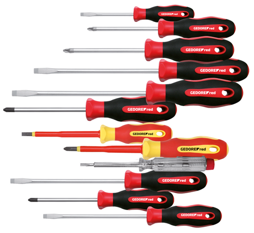 Gedore Screwdriver set PH+PZ+LS 2C-handle 12pcs - 3301273